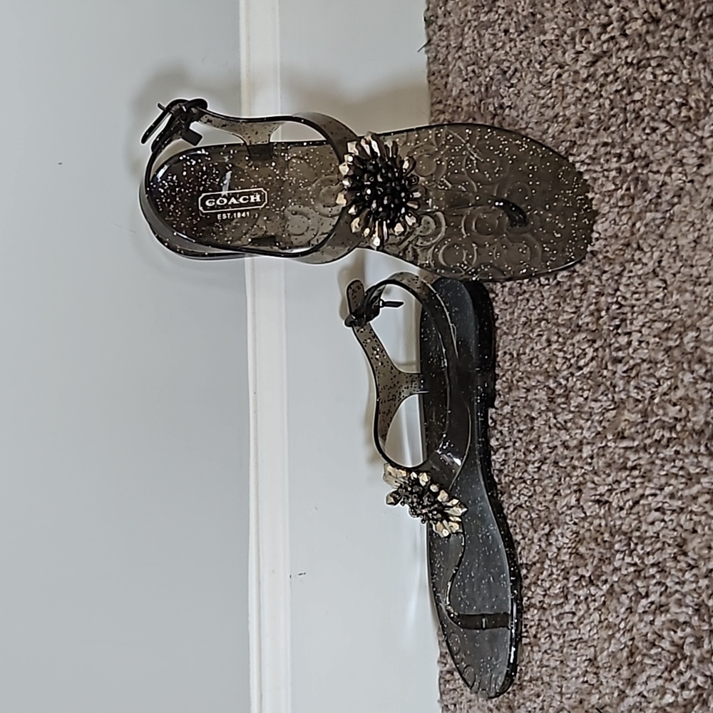 Coach Hilda smoke sparkly plastic sandals-8